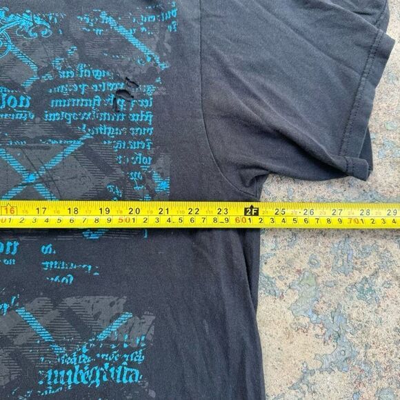 Affliction Style Thrashed Y2K Shirt - Picture 3 of 5